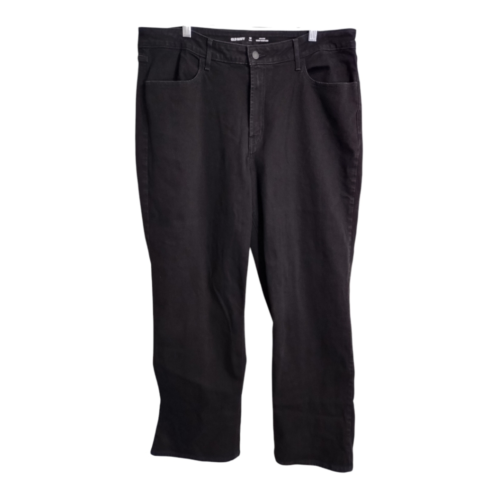 Old Navy Plus Size Wow Wide Leg Black‎ Casual Preppy Relaxed Jeans 18TALL